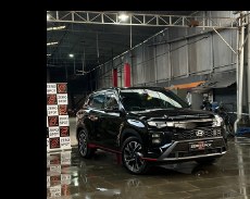 SUV in garage